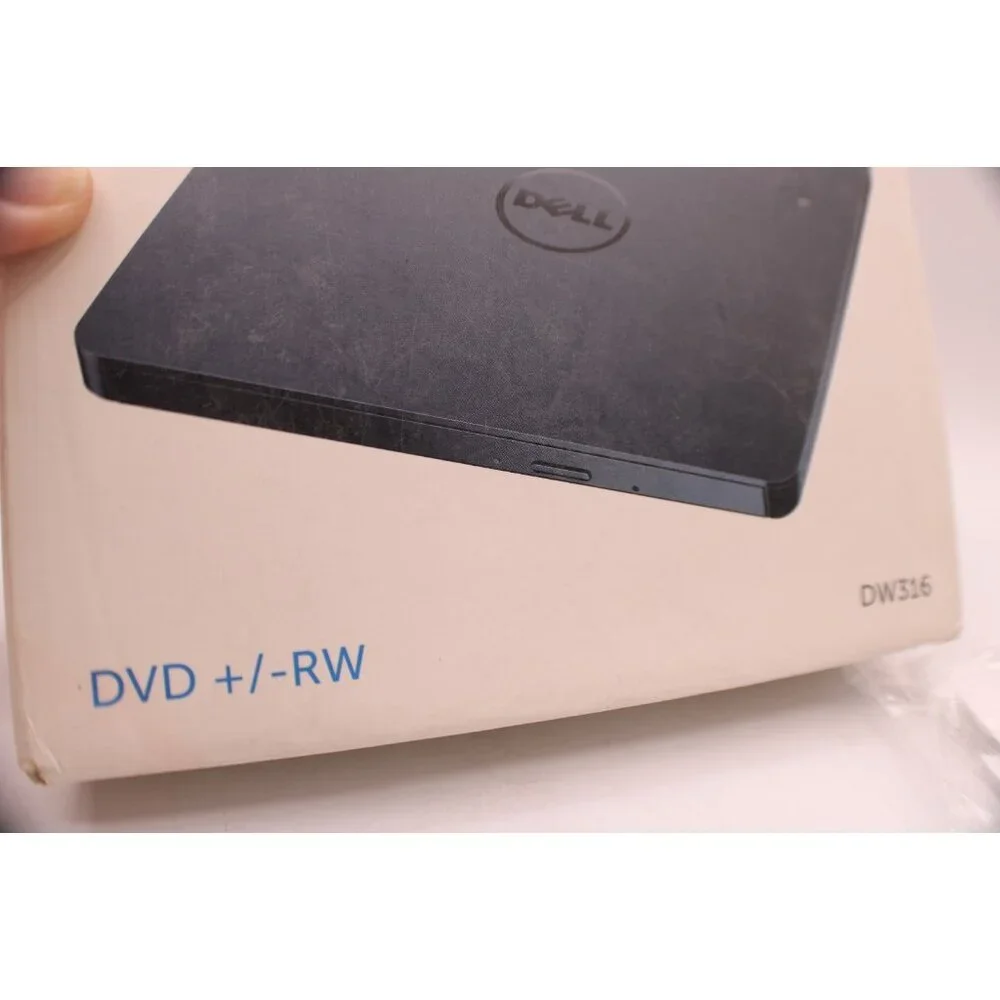 Dell Slim DVD +/- RW Drive Compact USB DW316 Setup CD Manual Cords New Open Box